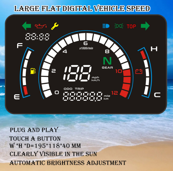 Digital instruments Southeast Asia South America for HONDA DREAM EX5 electronic large flat plate chronograph