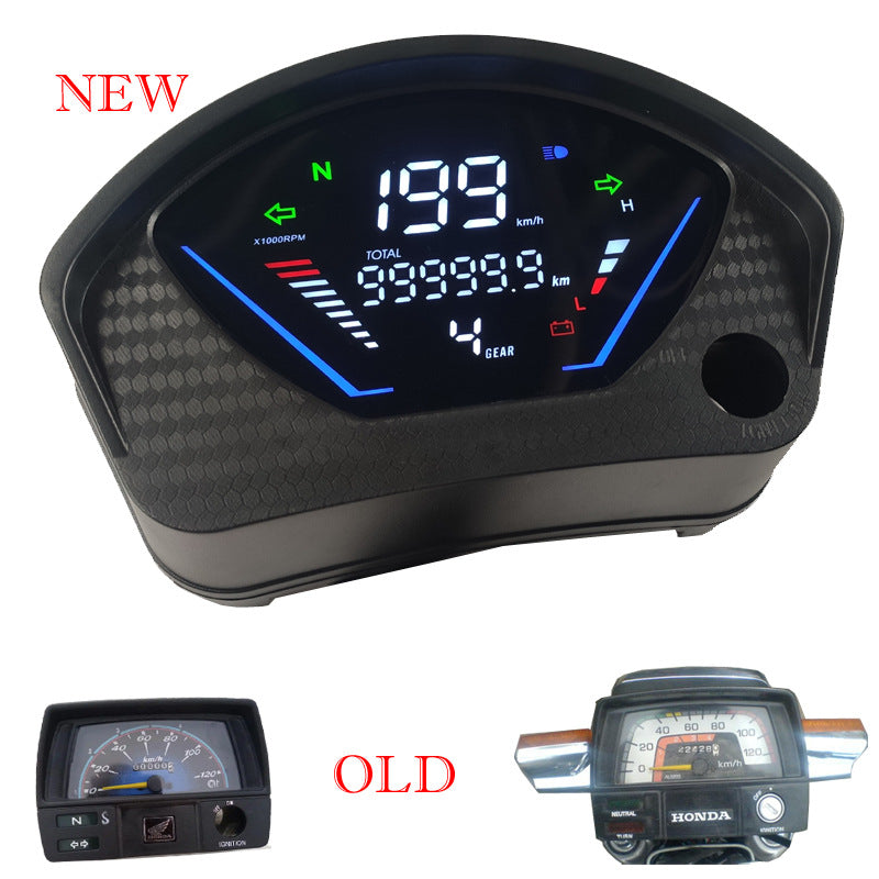 Honda CD70 & Jialing JL70 Motorcycle Gauge Set - OEM Digital Dashboard Assembly for Costa Rica Export