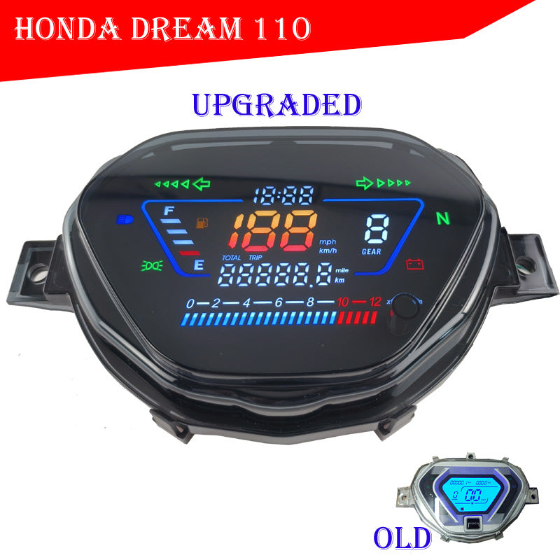 Universal DREAM110 Scooter Digital Dashboard - 12V LCD Odometer Assembly for Thailand, Malaysia, Vietnam & South America
