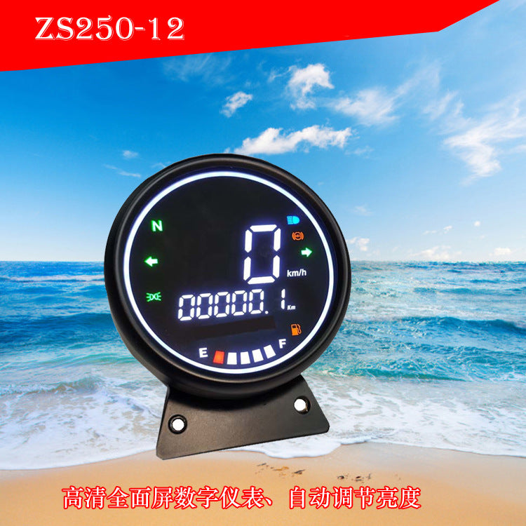 Zongshen RA2 Retro Cruiser ABS Dashboard - ST Papio & RX3 Ranger Digital Odometer | LCD Custom Gauge Kit