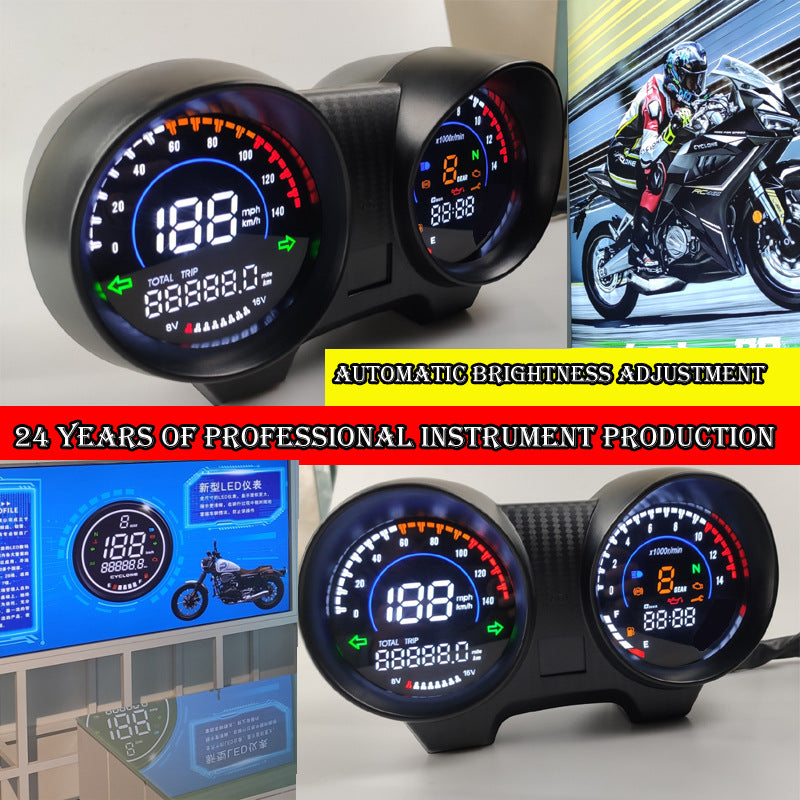 South American motorcycle LCD LED MAX125 electronic instrument RX110 Brazil CG TITAN150 Fan150 code gauge