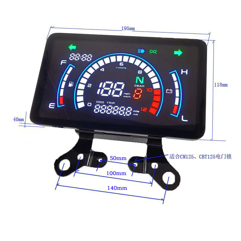 WORKMAN motorcycle LED LCD VentoRyder150 190 digital instrument cm150Vento Xpress code gauge