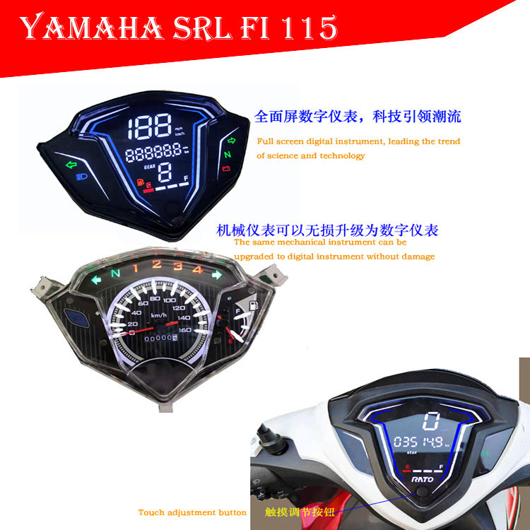SRL115 FI & Lagenda 115Z Scooter Digital Dashboard - 12V LCD Gauge Assembly for Thailand, Malaysia, Indonesia Export