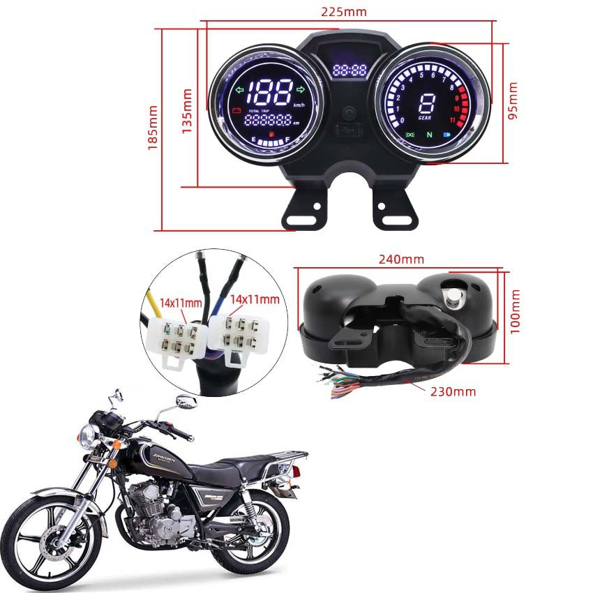 CARGUERO 200 & Italika Scooter Dashboard | for RC200, RC250, Thunder 125 - OEM Replacement South America