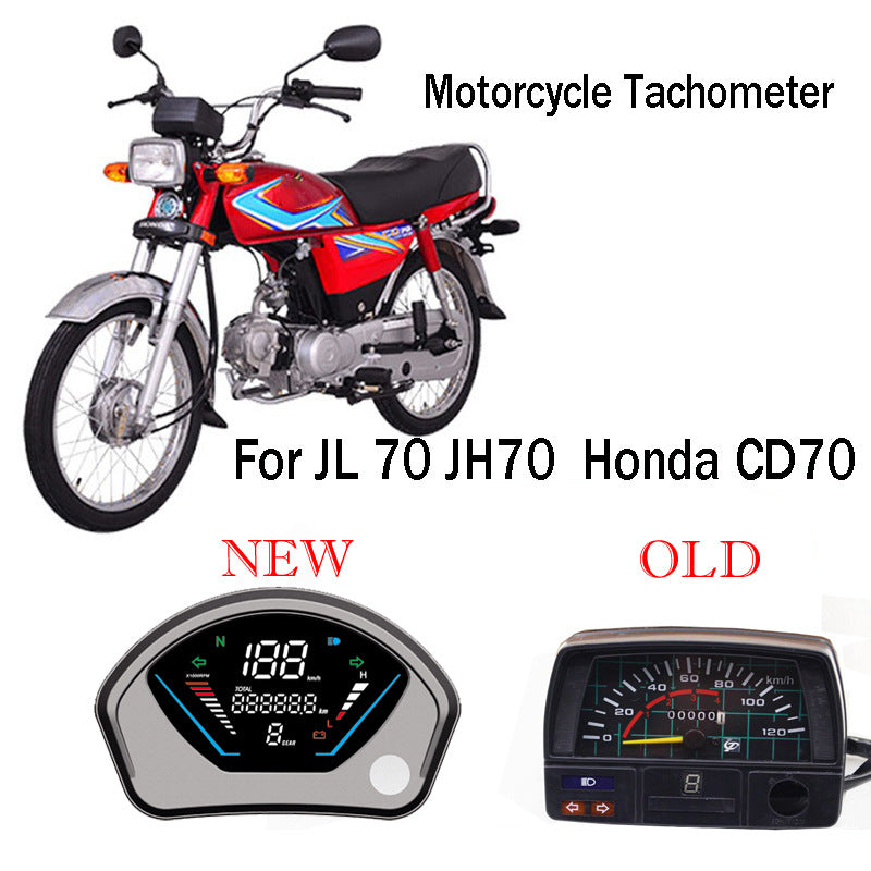 Honda CD70 & Jialing JL70 Motorcycle Gauge Set - OEM Digital Dashboard Assembly for Costa Rica Export