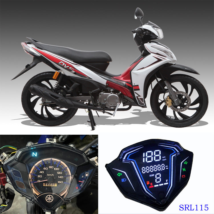 SRL115 FI & Lagenda 115Z Scooter Digital Dashboard - 12V LCD Gauge Assembly for Thailand, Malaysia, Indonesia Export