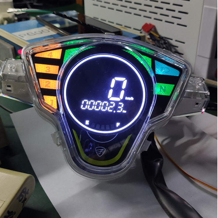DASH WAVE110 Maxi Scooter Digital Dashboard - 12V LCD Meter Assembly for Malaysia & Myanmar Custom Upgrades