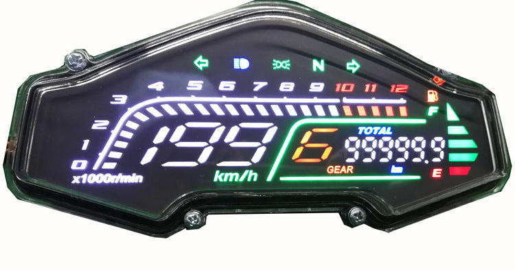 Zongshen ZS150-46 Street Fighter Dashboard - Z0 Maixing LCD Gauge Kit with Odometer/Tachometer/Fuel Gauge | Full Assembly