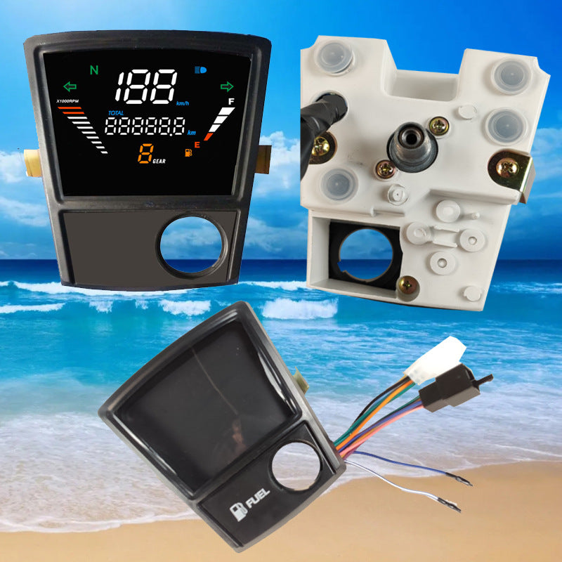 Honda C70(GB0J) LCD Speedometer Assembly - Cross-Compatible with Jialing JH70 Scooters | Digital Odometer Gauge