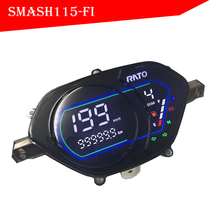 Suzuki VIVA 115R & Smash 115-FI Scooter Digital Odometer - 12V LCD Gauge Assembly | South America Export Parts