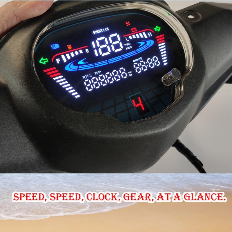 Yamaha Crypton SIGHT115 & Euro Rapido 110 Scooter Dashboard - OEM Digital Gauge Cluster | Latin America Parts