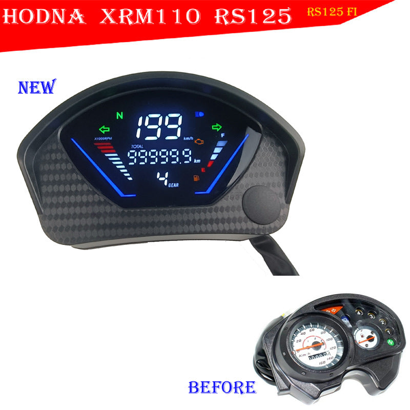 New Honda XRM110 & RS125 FI Scooter Dashboard - OEM Digital Gauge Assembly | Philippines Best Seller