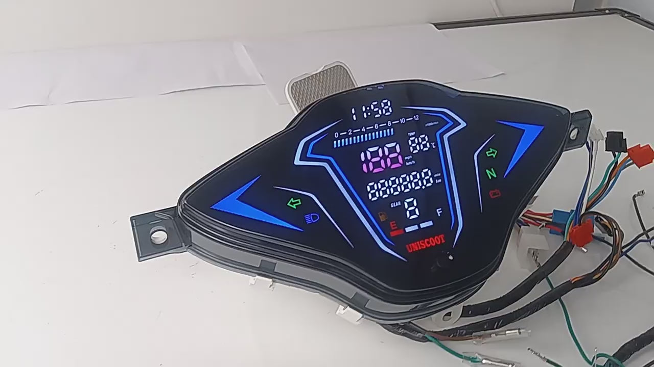 Honda Future & WAVE125 FI Custom Dashboard - Supra X 125 Digital Speedometer Kit | Plug & Play Scooter Meter Upgrade