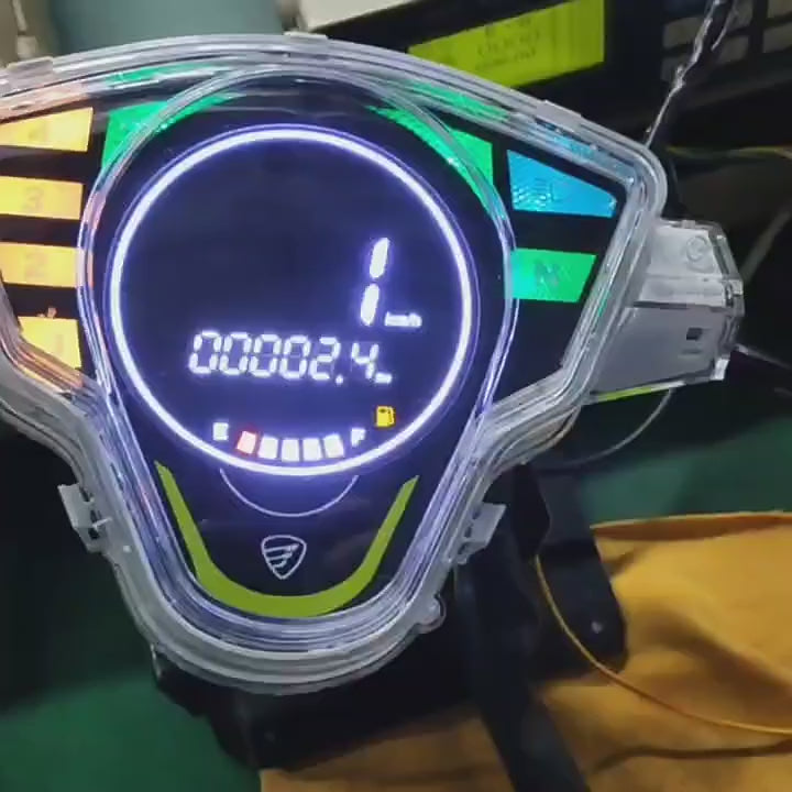 DASH WAVE110 Maxi Scooter Digital Dashboard - 12V LCD Meter Assembly for Malaysia & Myanmar Custom Upgrades