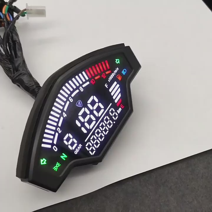 AKT Vort-x 200 & Italika Scooter Digital Speedometer - 12V OEM Dashboard Assembly for Mexico Export | Plug & Play Install