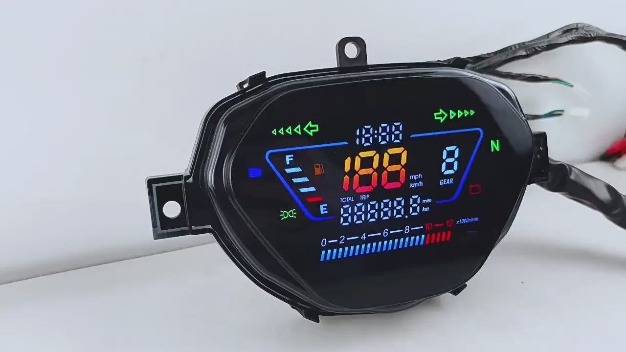 Universal DREAM110 Scooter Digital Dashboard - 12V LCD Odometer Assembly for Thailand, Malaysia, Vietnam & South America